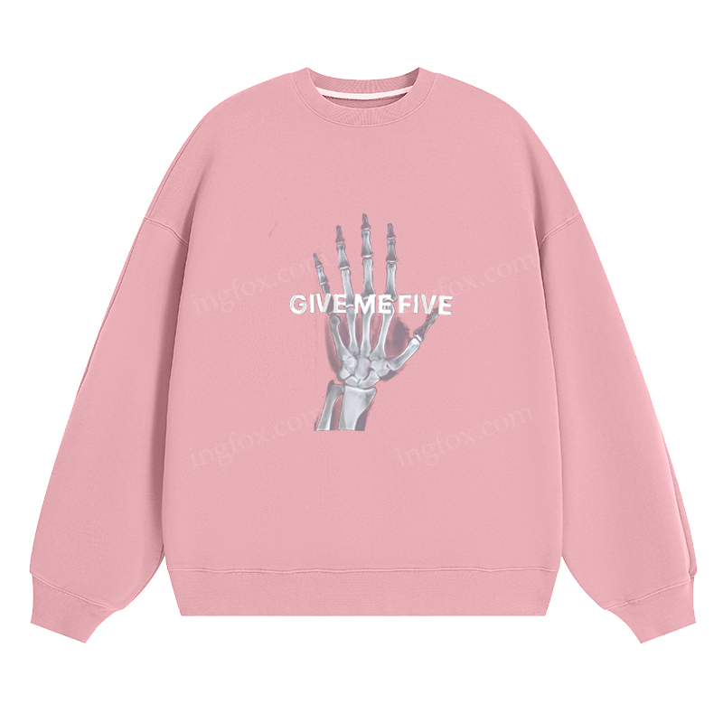 "Give Me Five" Skeleton Hand - Classic Unisex Fit Crewneck Sweatshirt
