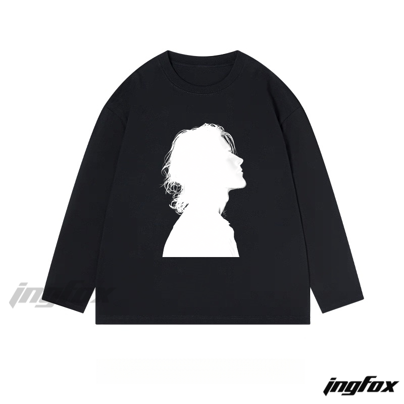 Silhouette Portrait - Classic Cotton Long Sleeve Tee