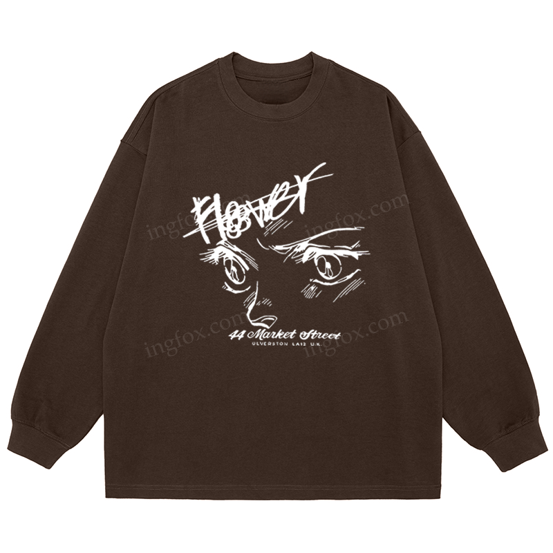 Anime Eyes "Flower" - Classic Unisex Fit Cotton Long Sleeve Tee