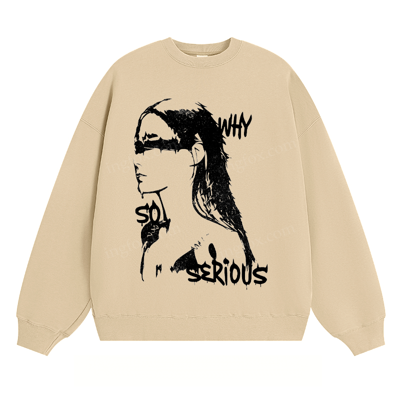 "Why So Serious" Graphic - Classic Unisex Fit Crewneck Sweatshirt