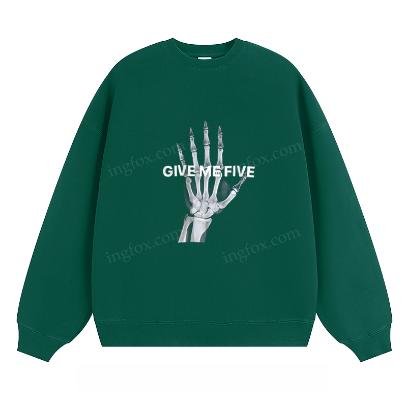 "Give Me Five" Skeleton Hand - Classic Unisex Fit Crewneck Sweatshirt