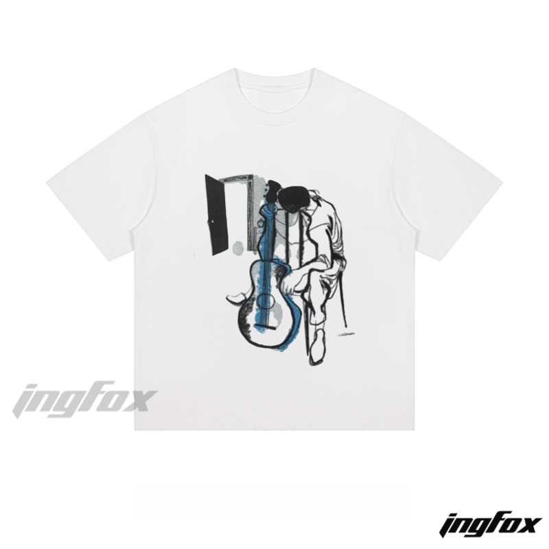 Musician & Guitar Art - Loose Fit Short Sleeve T - Shirt