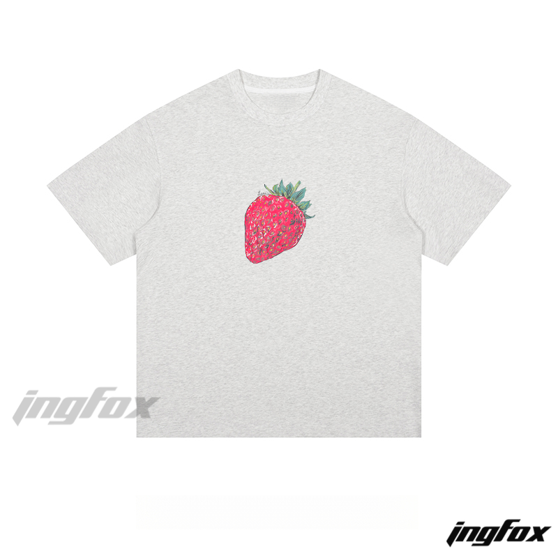 Watercolor Strawberry - Loose Fit Short Sleeve T-Shirt