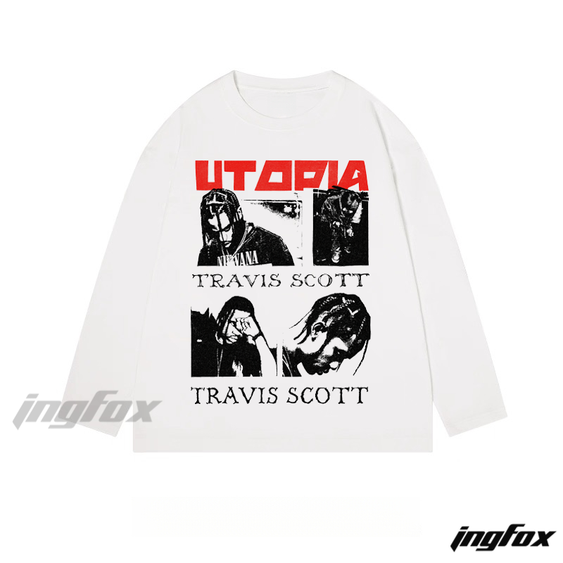 Travis Scott "UTOPIA" Graphic - Classic Cotton Long Sleeve Tee