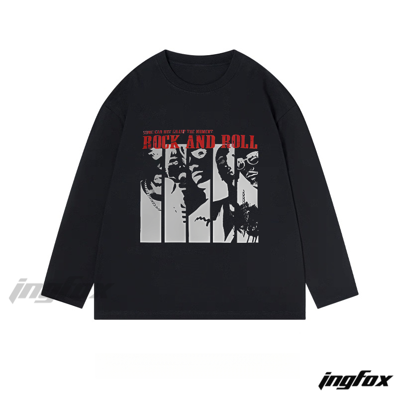 Rock and Roll - Themed Classic Cotton Long Sleeve Tee
