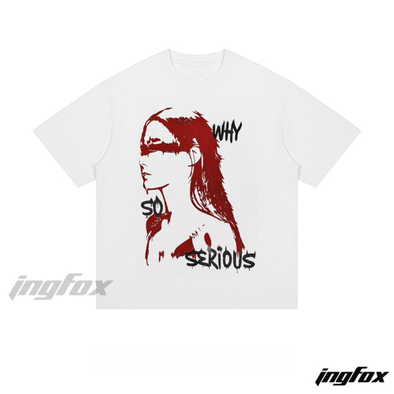 “Why So Serious” Masked Figure - Loose Fit Short Sleeve T-Shirt