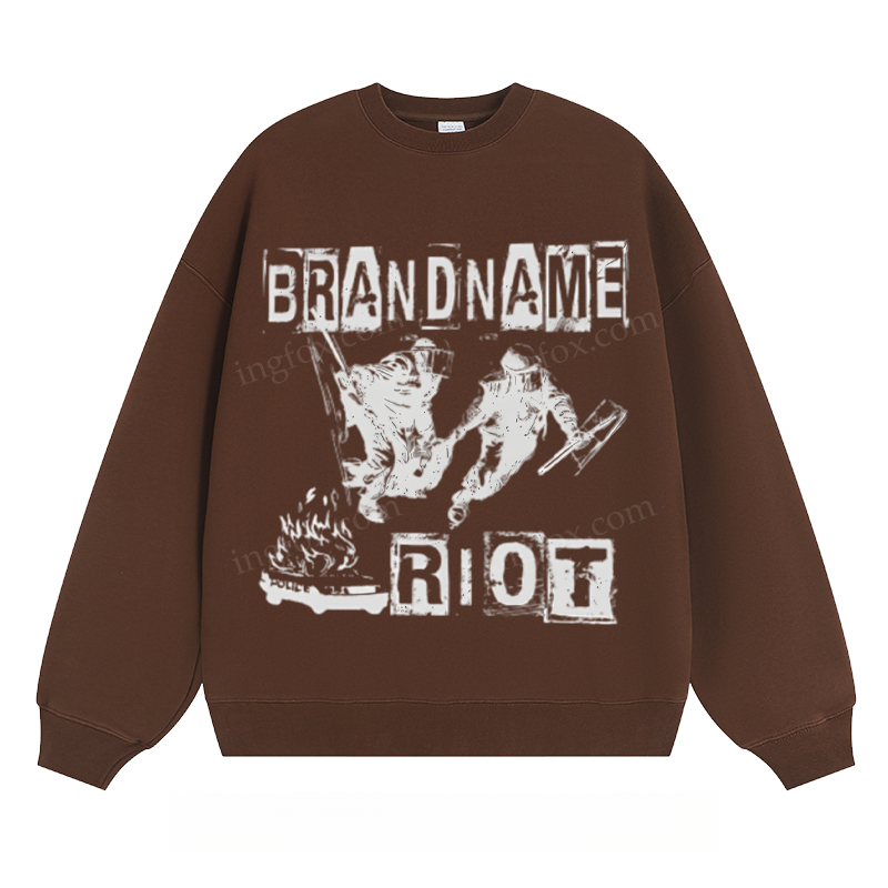 Riot - Themed Graphic Crewneck Sweatshirt
