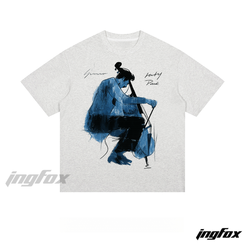 Cello Player Art - Loose Fit Short Sleeve T - Shirt