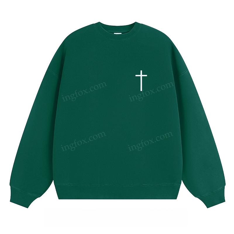 Cross - Embellished Classic Unisex Fit Crewneck Sweatshirt