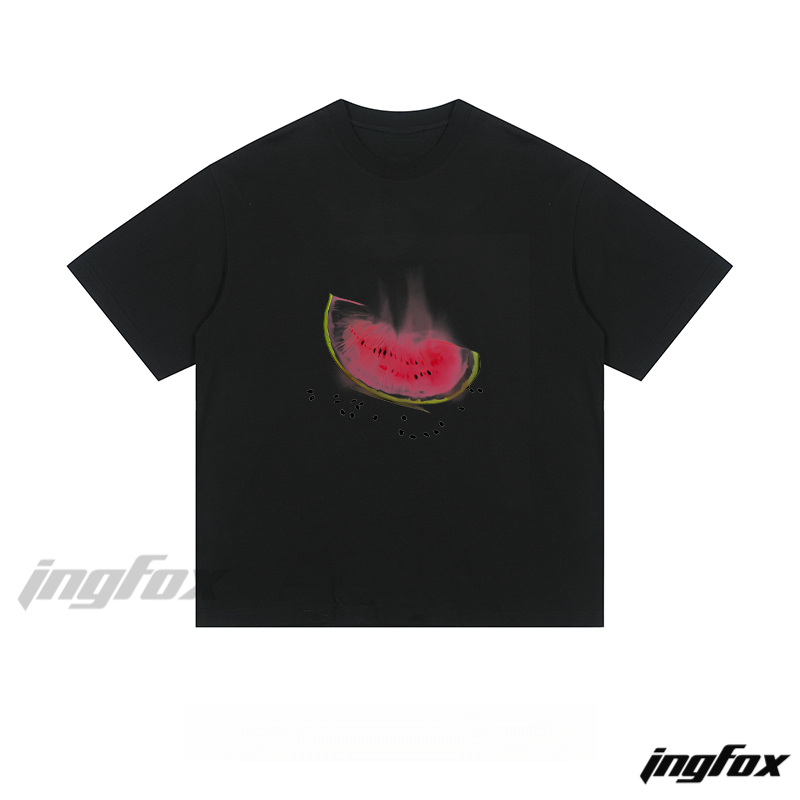 Watermelon Slice Graphic - Loose Fit Short Sleeve T-Shirt