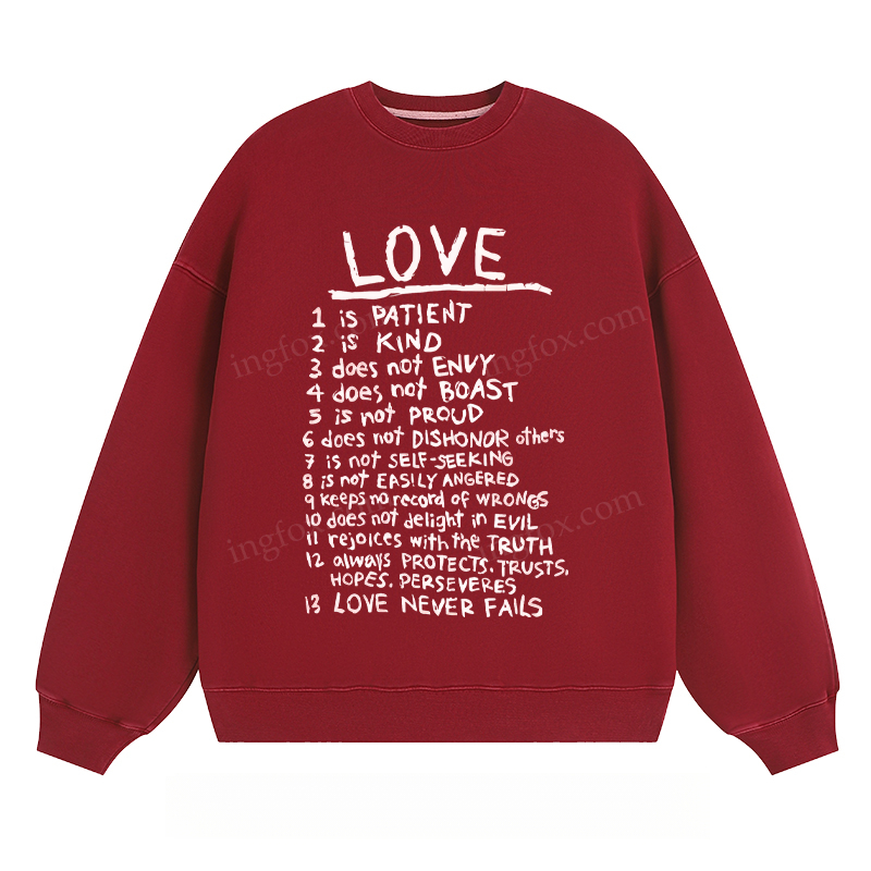 "LOVE" - Classic Unisex Fit Crewneck Sweatshirt