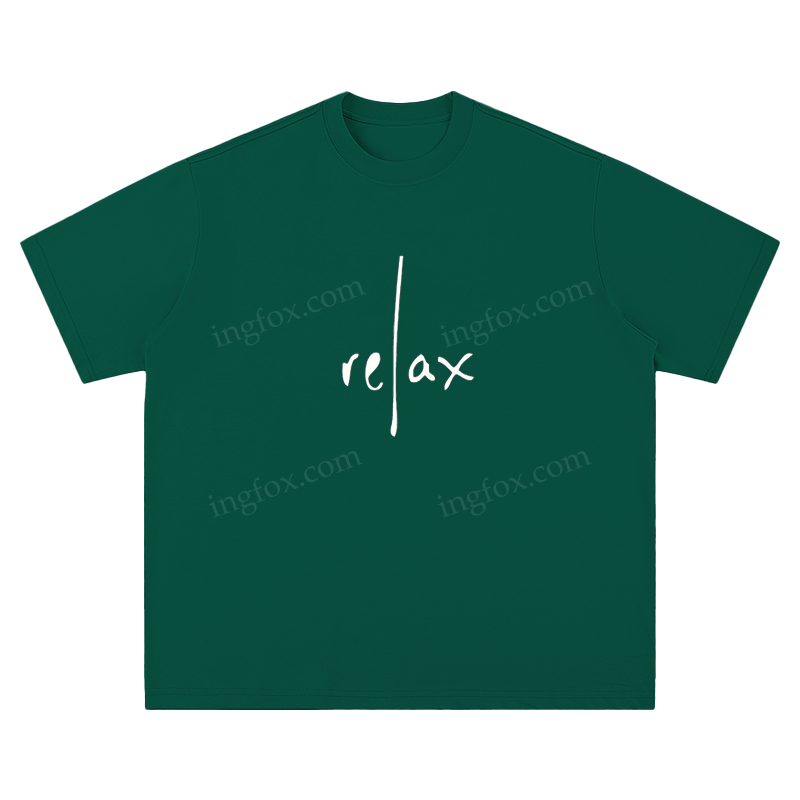 "Relax" Minimalist Print - Unisex Fit Short Sleeve T - Shirt