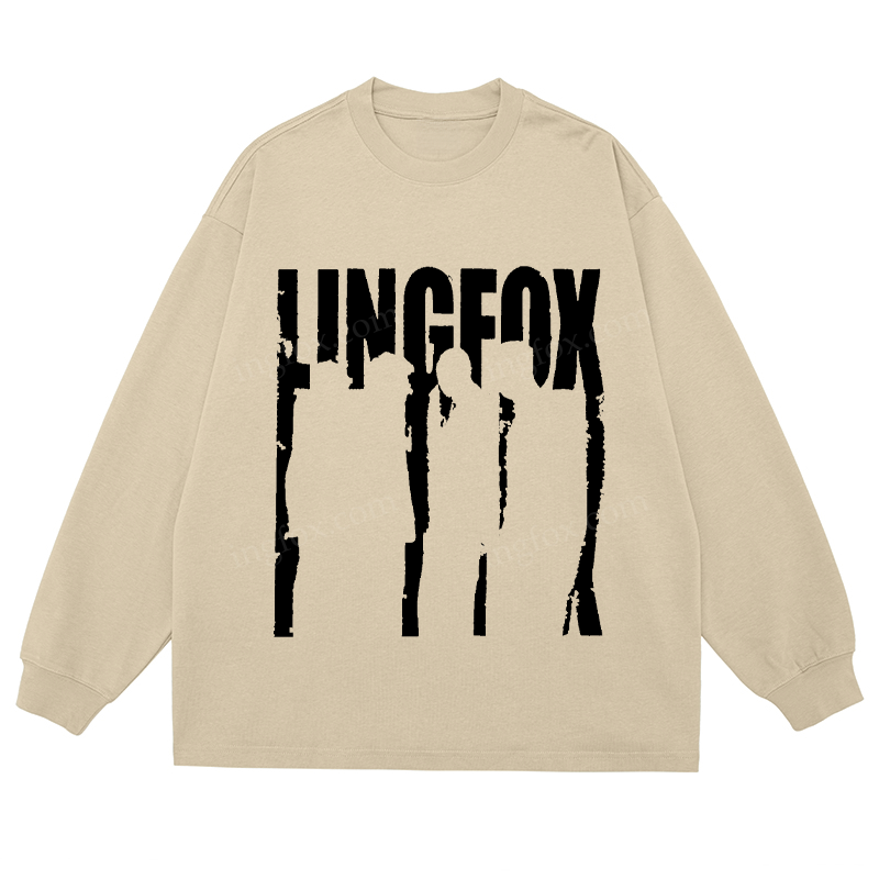 LINGFOX Silhouette - Classic Unisex Fit Cotton Long Sleeve Tee