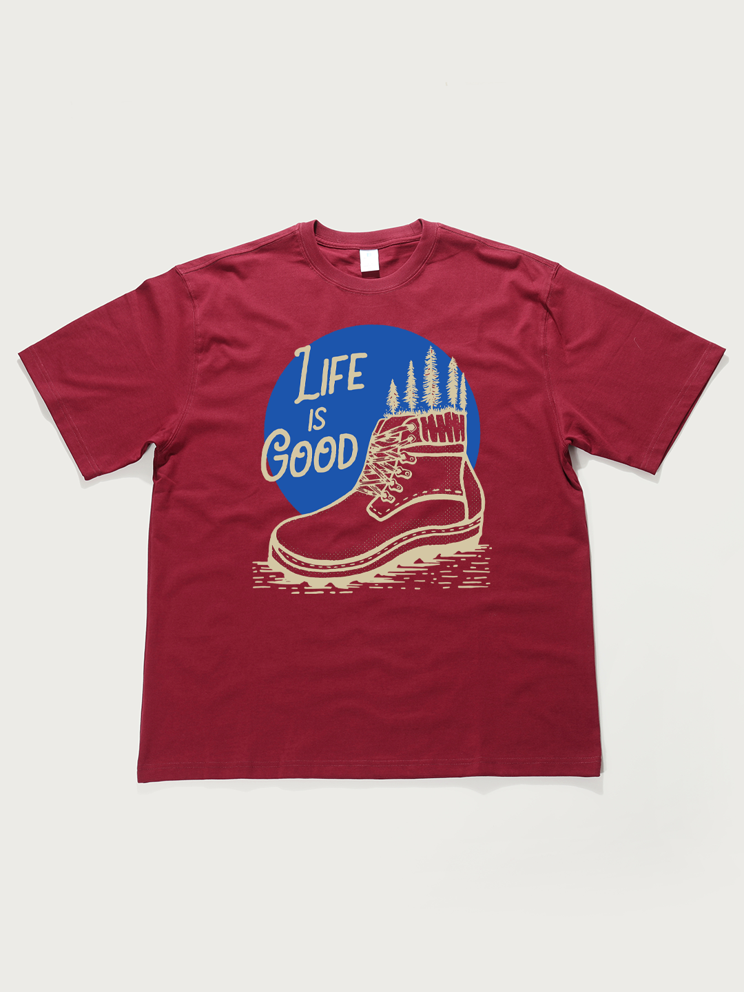 Life Is Good Outdoor Boot - Unisex Retro Cotton Short Sleeve T-Shirt