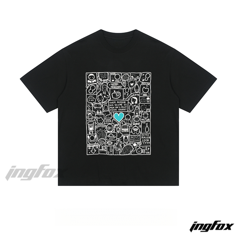 Eclectic Doodle Collage - Loose Fit Short Sleeve T-Shirt