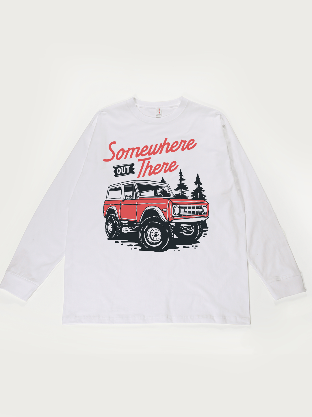 Somewhere Out There Off-Road - Unisex Retro Cotton Long Sleeve T-Shirt