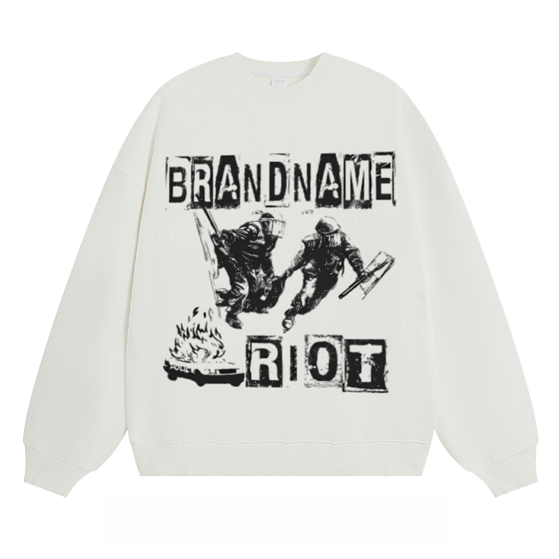 Riot - Themed Graphic Crewneck Sweatshirt