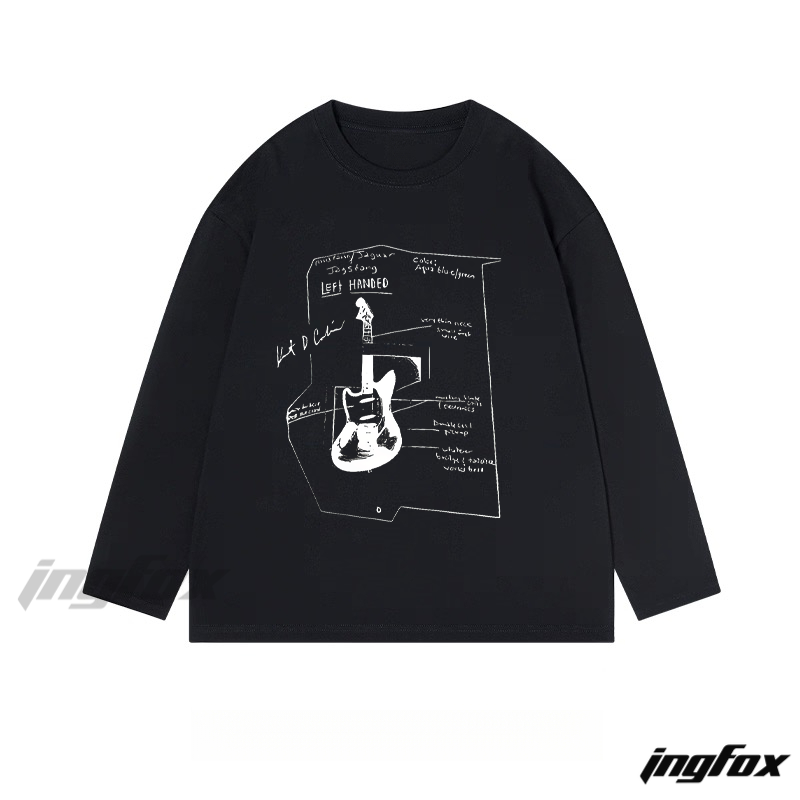 Guitar Sketch - Classic Cotton Long Sleeve Tee
