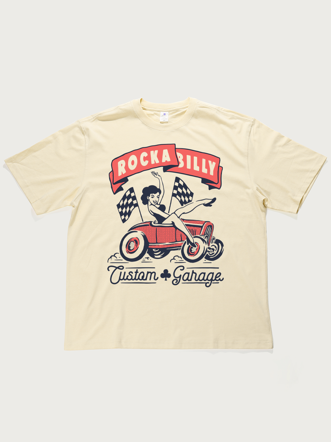 Rockabilly Custom Garage - Unisex Retro Cotton Short Sleeve T-Shirt