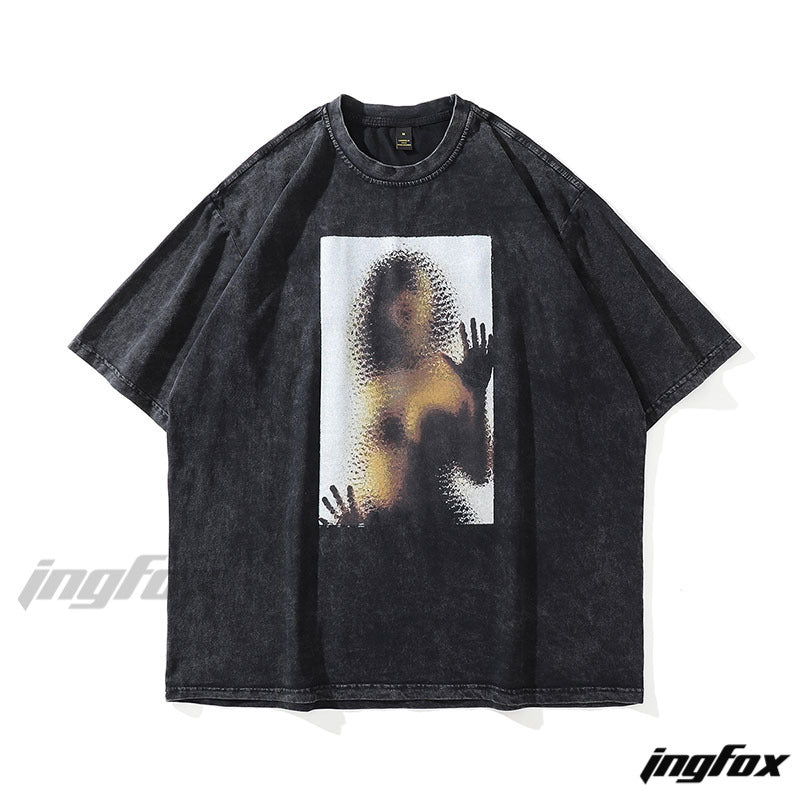 Woman in the Mirror - Vintage Washed Oversized T-Shirt