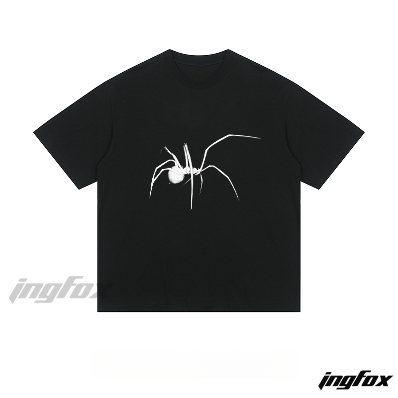 Black Spider Graphic - Loose Fit Short Sleeve T-Shirt