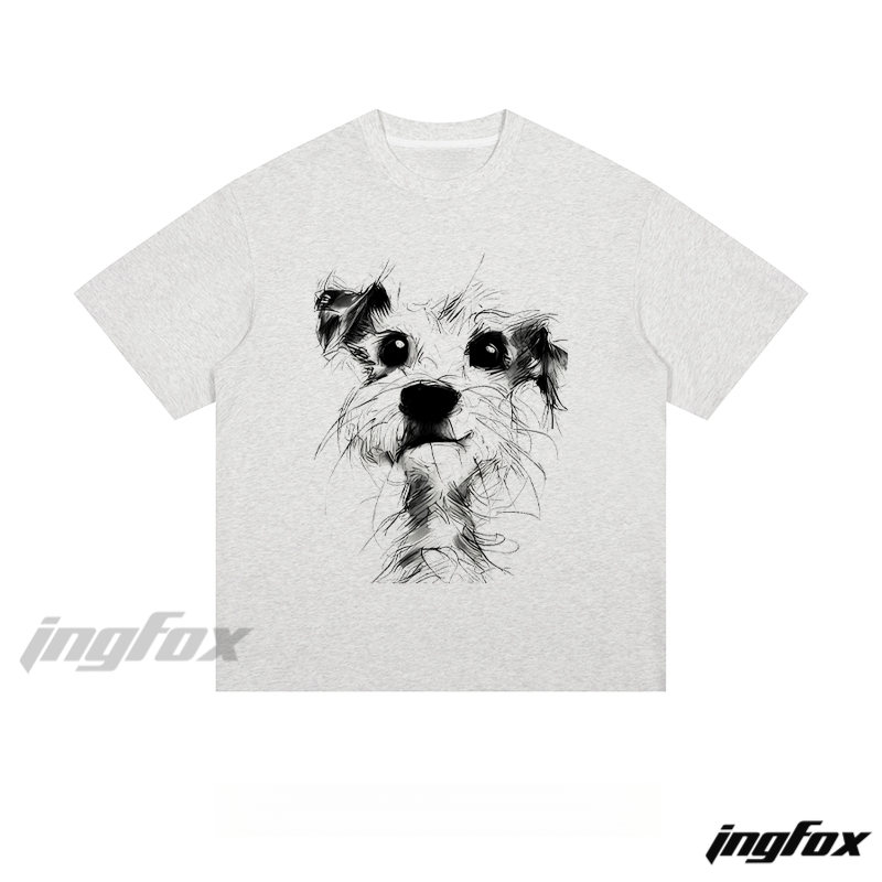 Sketch Dog Portrait - Loose Fit Short Sleeve T-Shirt