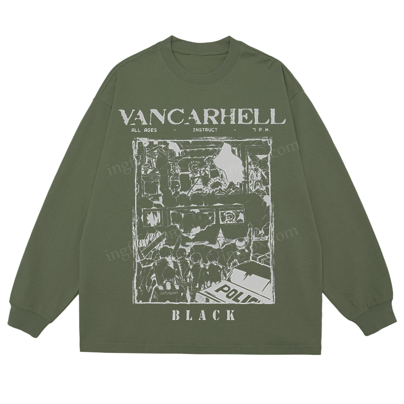 Vancarhell Graphic - Classic Unisex Fit Cotton Long Sleeve Tee