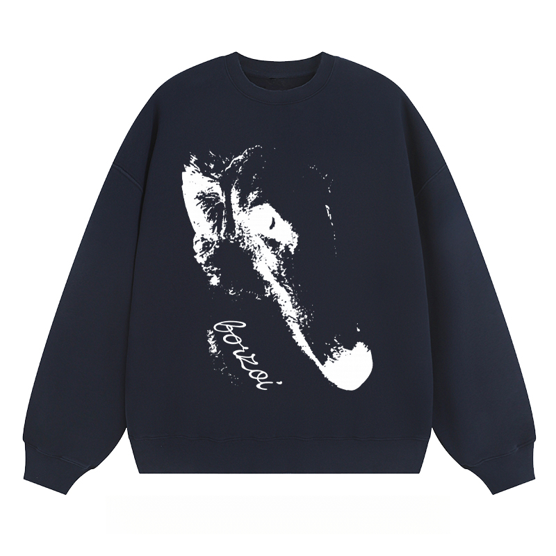 Borzoi Dog Portrait - Classic Unisex Fit Crewneck Sweatshirt
