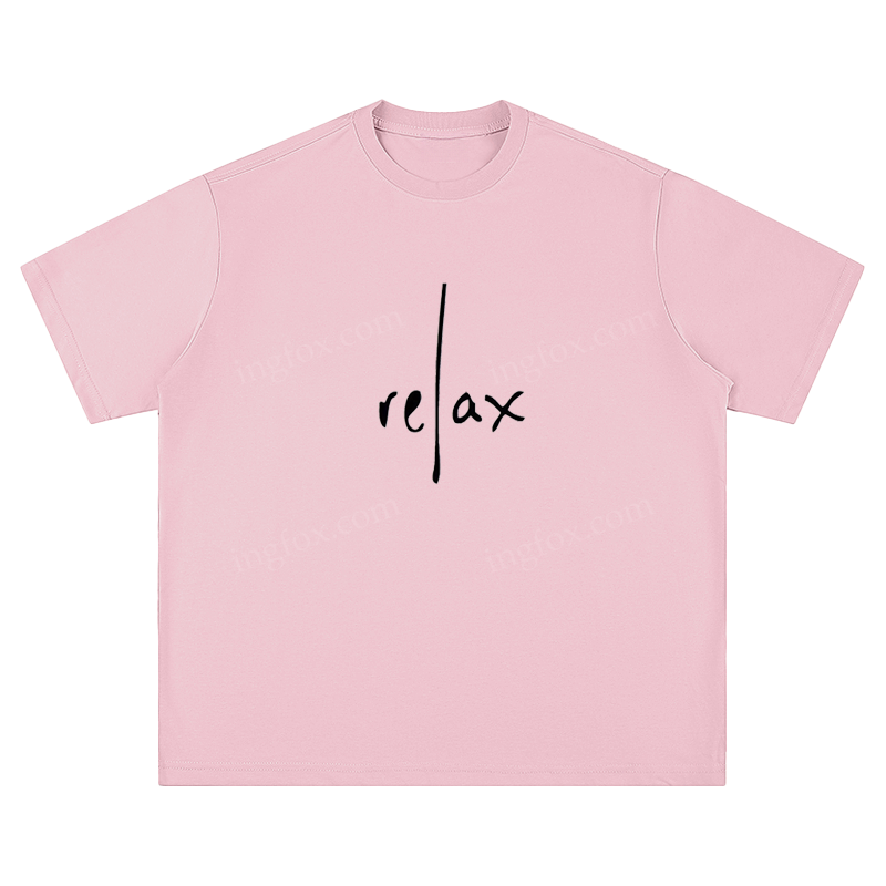 "Relax" Minimalist Print - Unisex Fit Short Sleeve T - Shirt