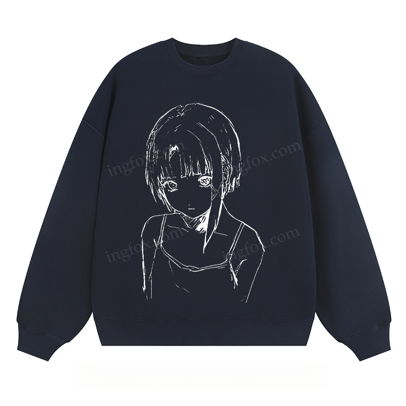 Anime Girl Sketch - Classic Unisex Fit Crewneck Sweatshirt