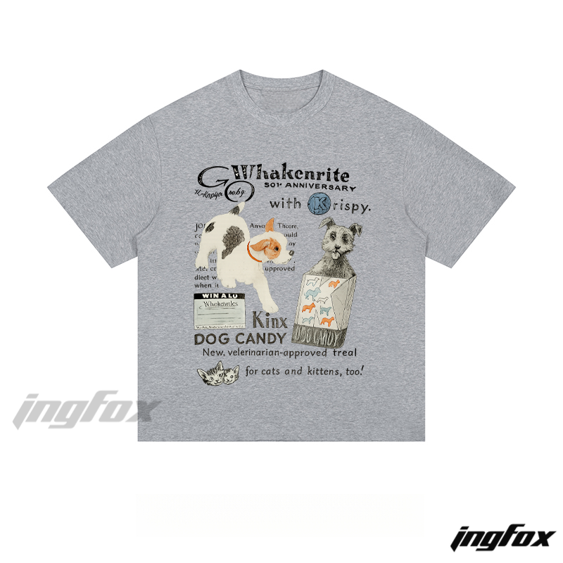 Vintage Pet Ad Collage - Loose Fit Short Sleeve T - Shirt