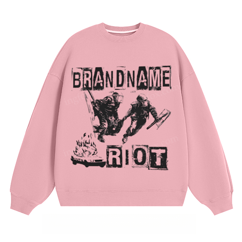 Riot - Themed Graphic Crewneck Sweatshirt