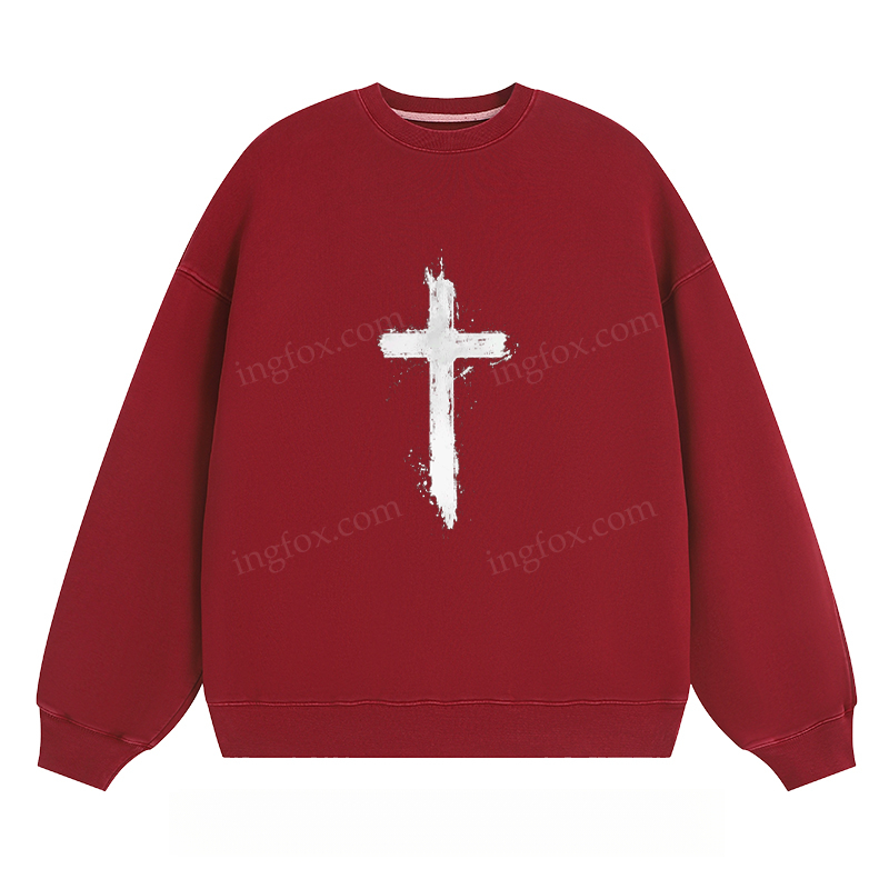 Distressed Cross - Classic Unisex Fit Crewneck Sweatshirt