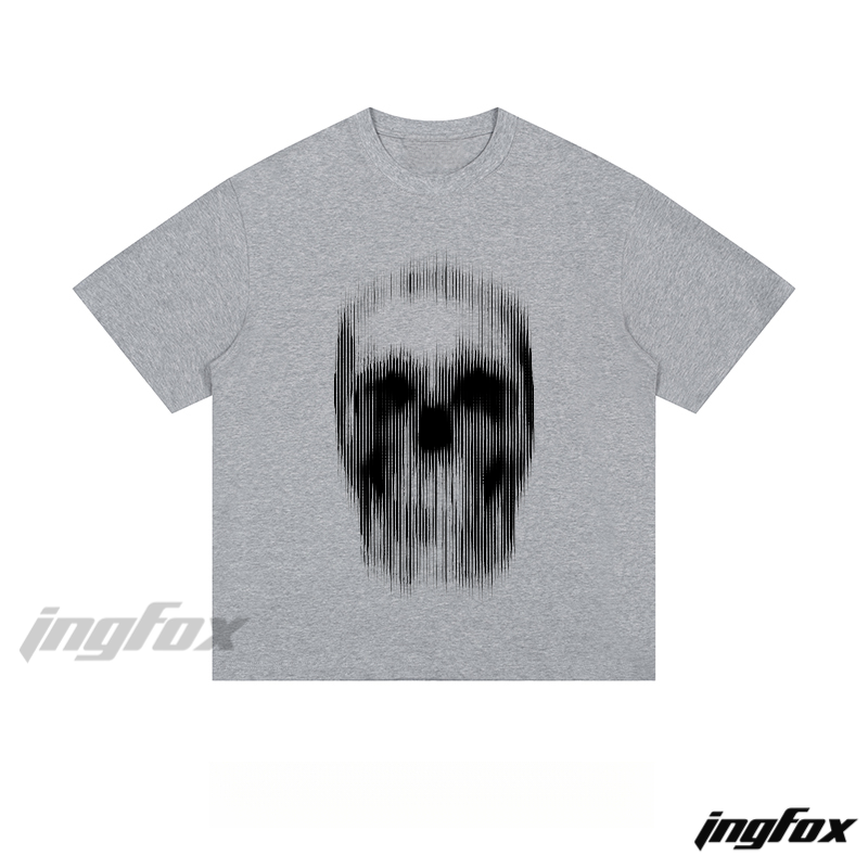 Glitch Skull - Loose Fit Short Sleeve T-Shirt