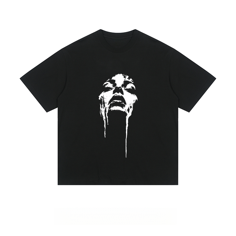Dripping Face Silhouette - Loose Fit Short Sleeve T-Shirt