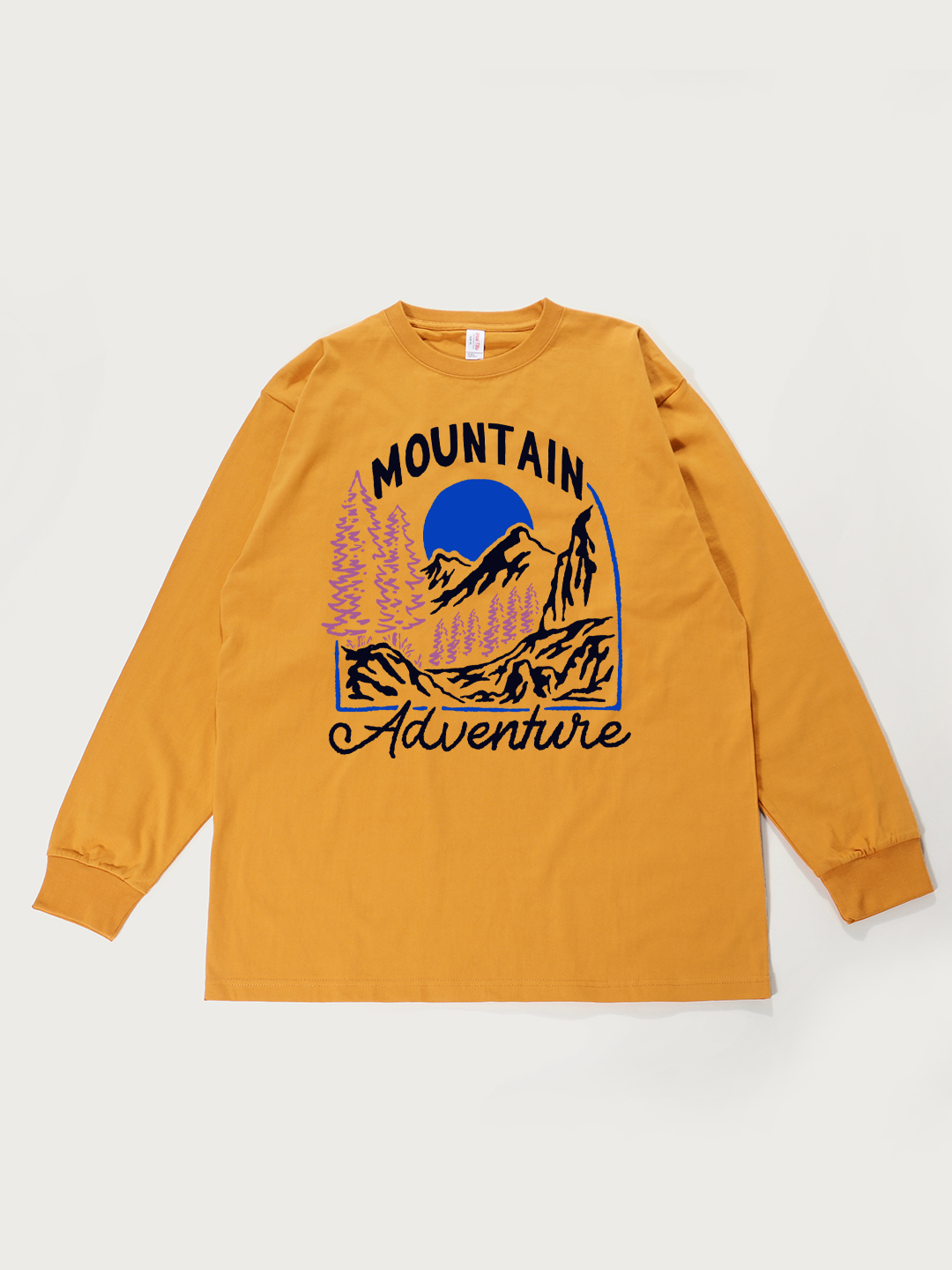 Mountain Adventure - Unisex Retro Cotton Long Sleeve T-Shirt