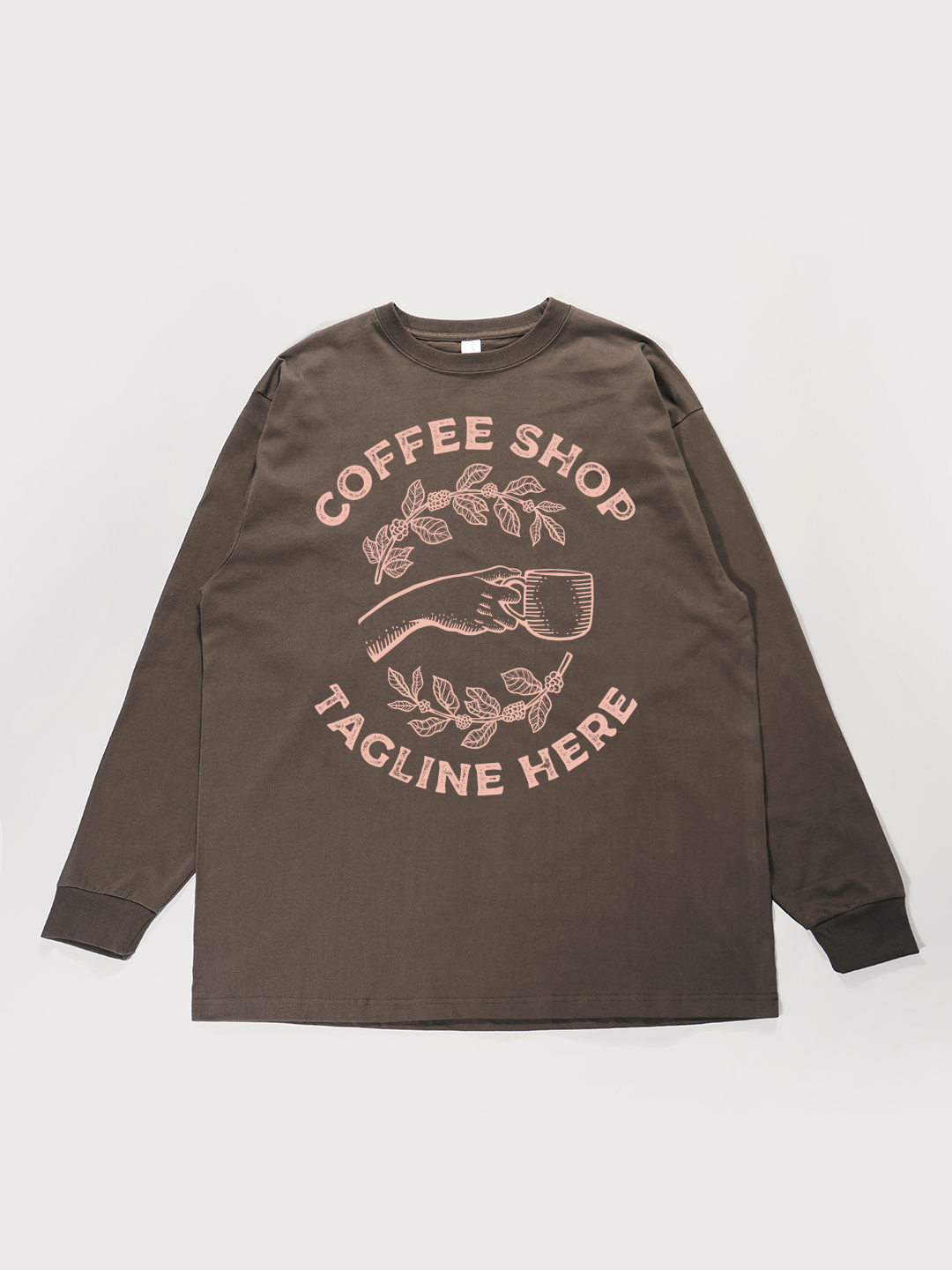 Coffee Shop Theme - Unisex Retro Cotton Long Sleeve T-Shirt