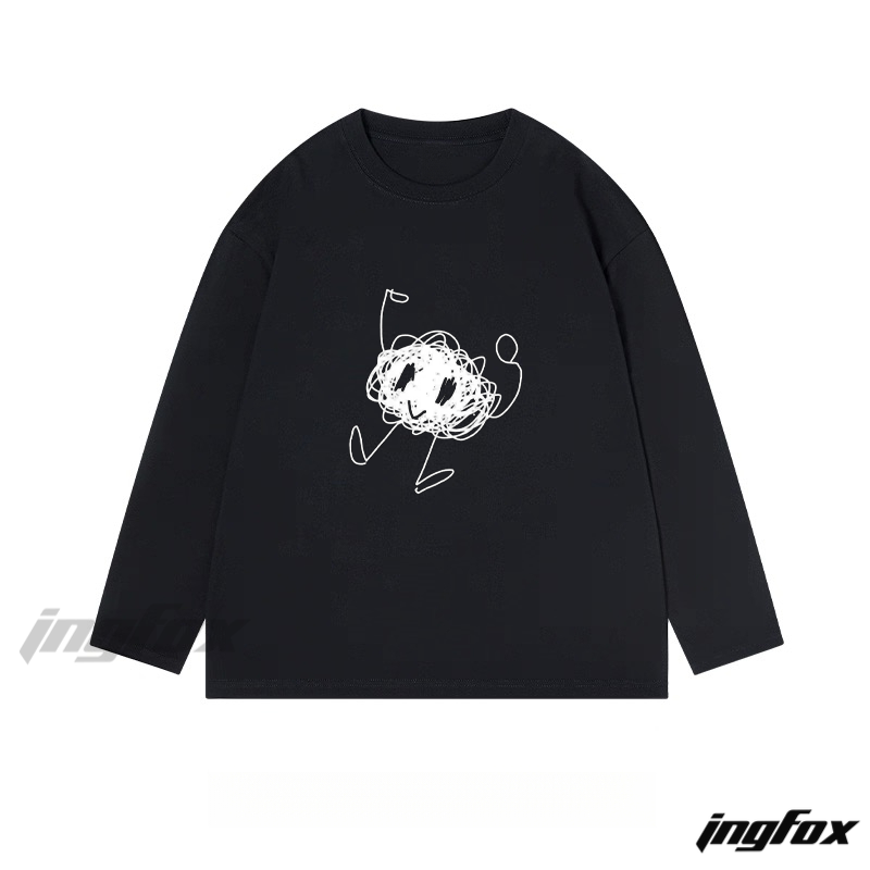Scrawl Cartoon - Classic Cotton Long Sleeve Tee