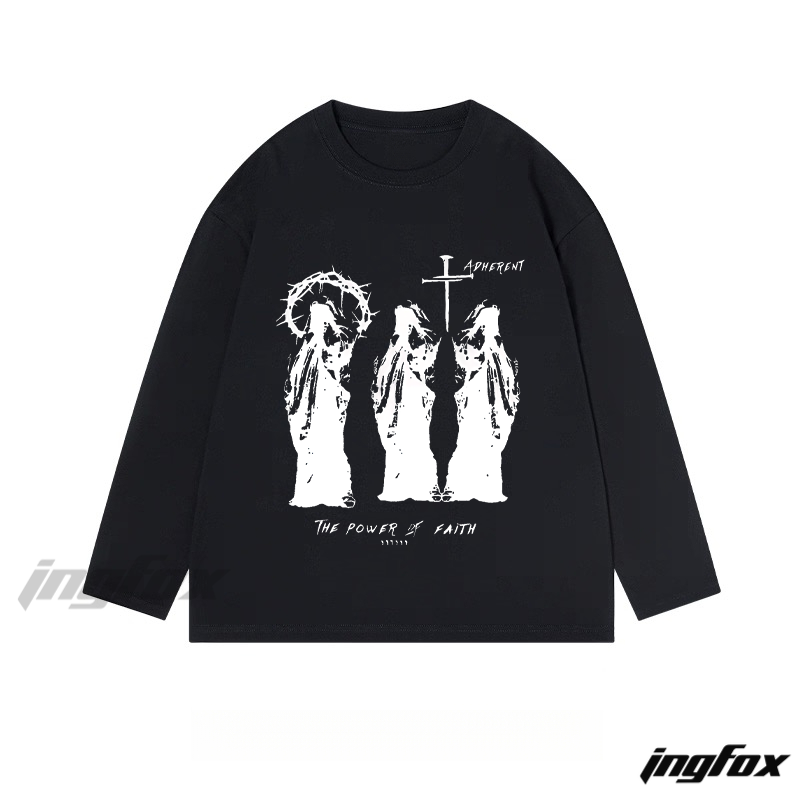 "The Power of Faith" Religious - Themed - Classic Cotton Long Sleeve Tee
