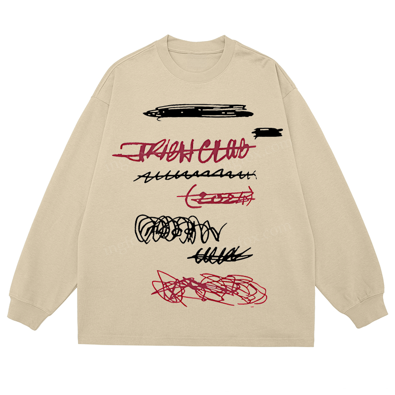 Graffiti - Style Scribble - Classic Unisex Fit Cotton Long Sleeve Tee