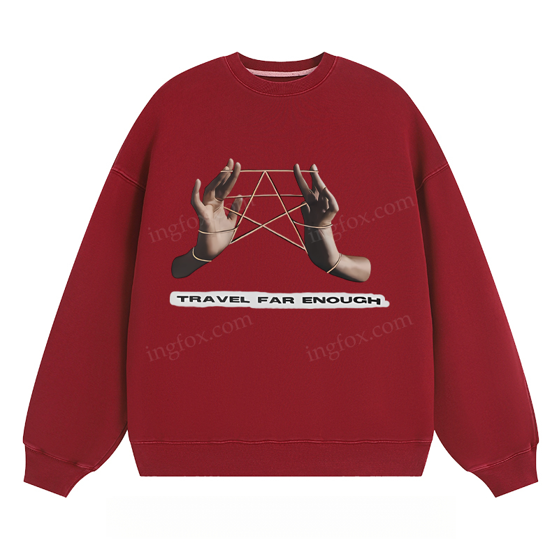 Travel Far Enough - Classic Unisex Fit Crewneck Sweatshirt