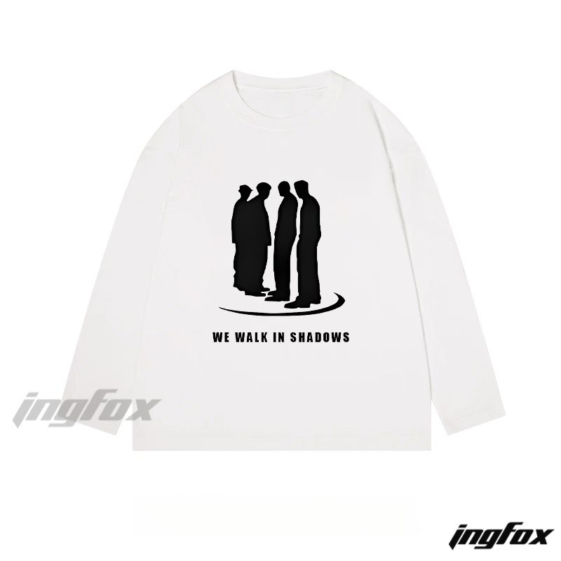 "We Walk in Shadows" Silhouette - Classic Cotton Long Sleeve Tee