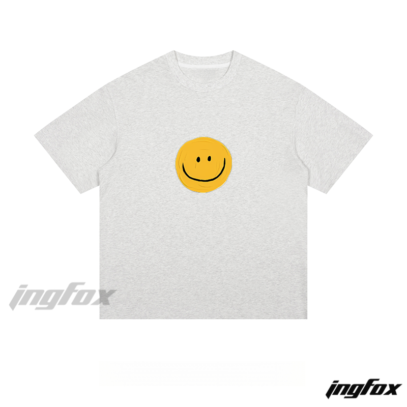 Cheerful Smile - Loose Fit Short Sleeve T-Shirt