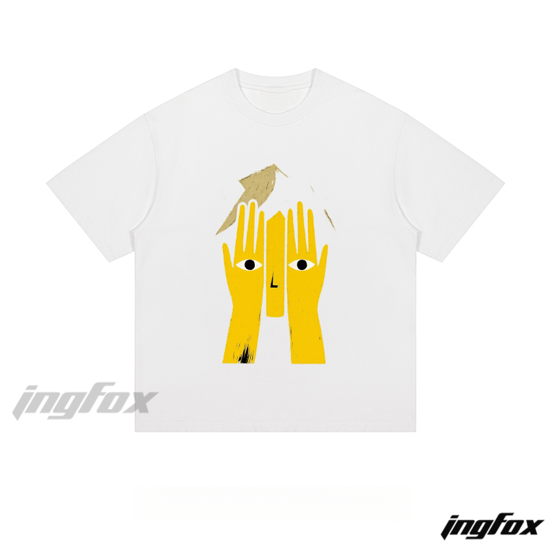 Abstract Hand - Face Art - Loose Fit Short Sleeve T - Shirt