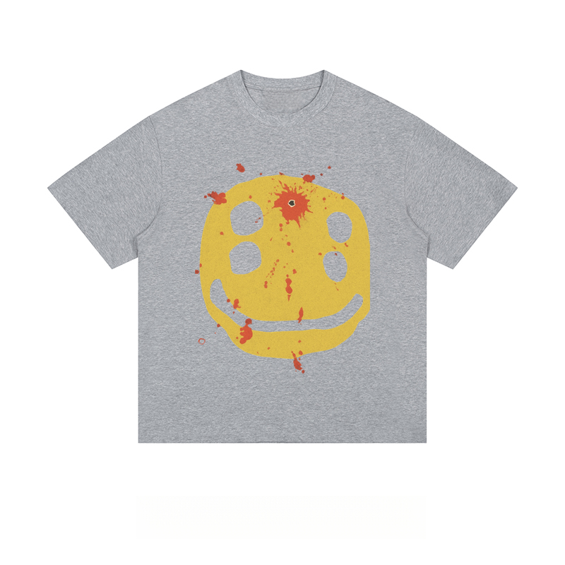 Smiley Splatter - Loose Fit Short Sleeve T - Shirt