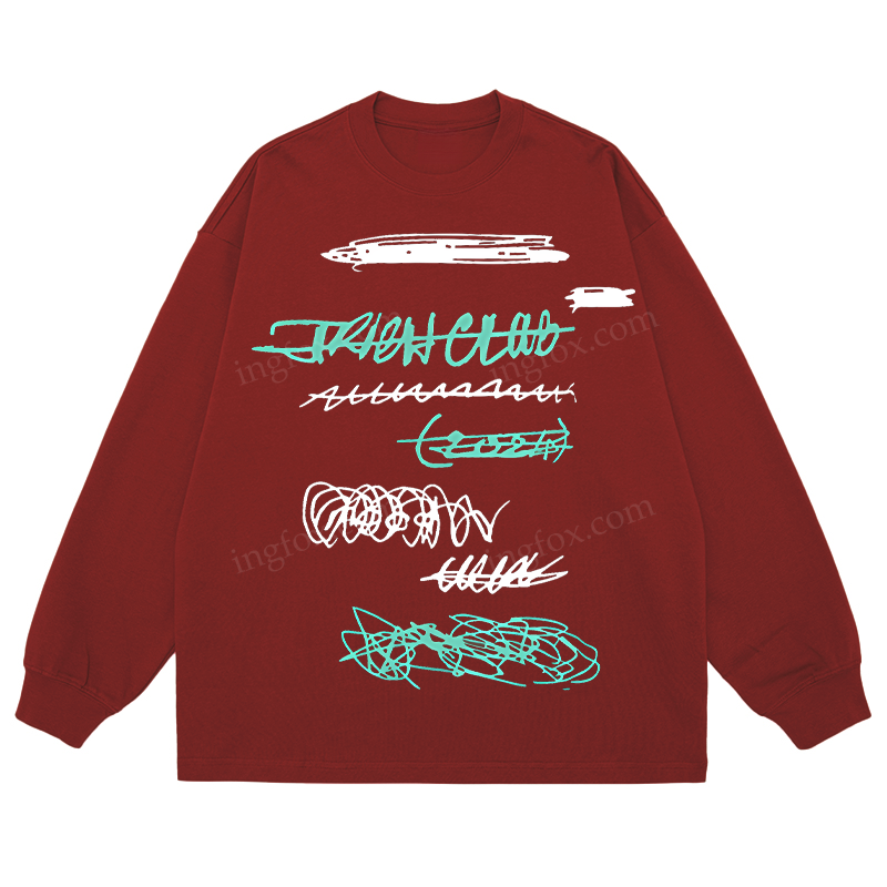 Graffiti - Style Scribble - Classic Unisex Fit Cotton Long Sleeve Tee