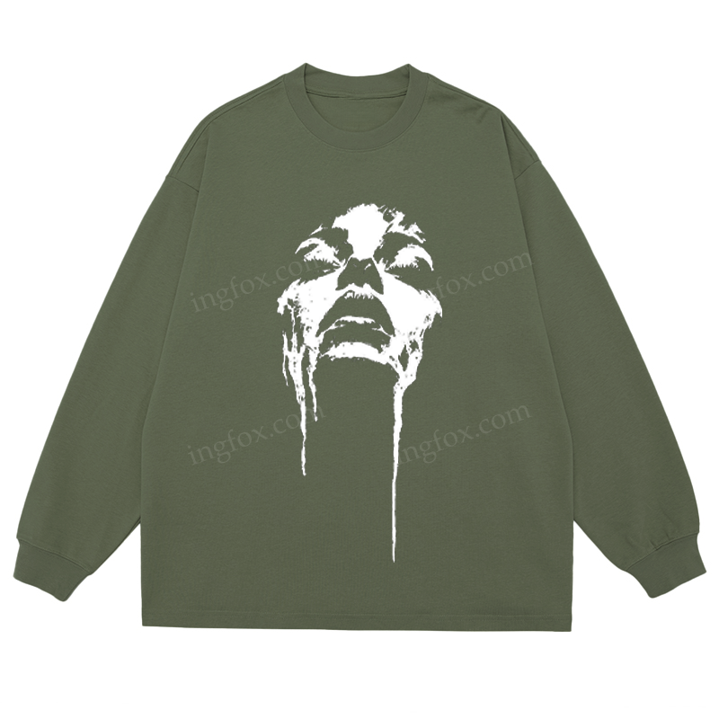 Gothic Face - Classic Unisex Fit Cotton Long Sleeve Tee