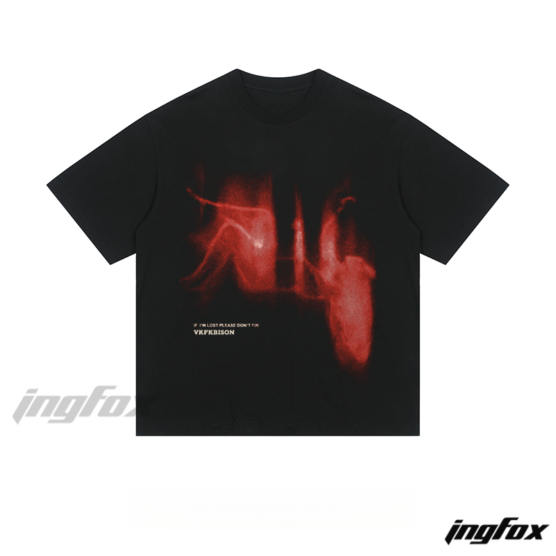 Blurred Organ Art - Loose Fit Short Sleeve T - Shirt