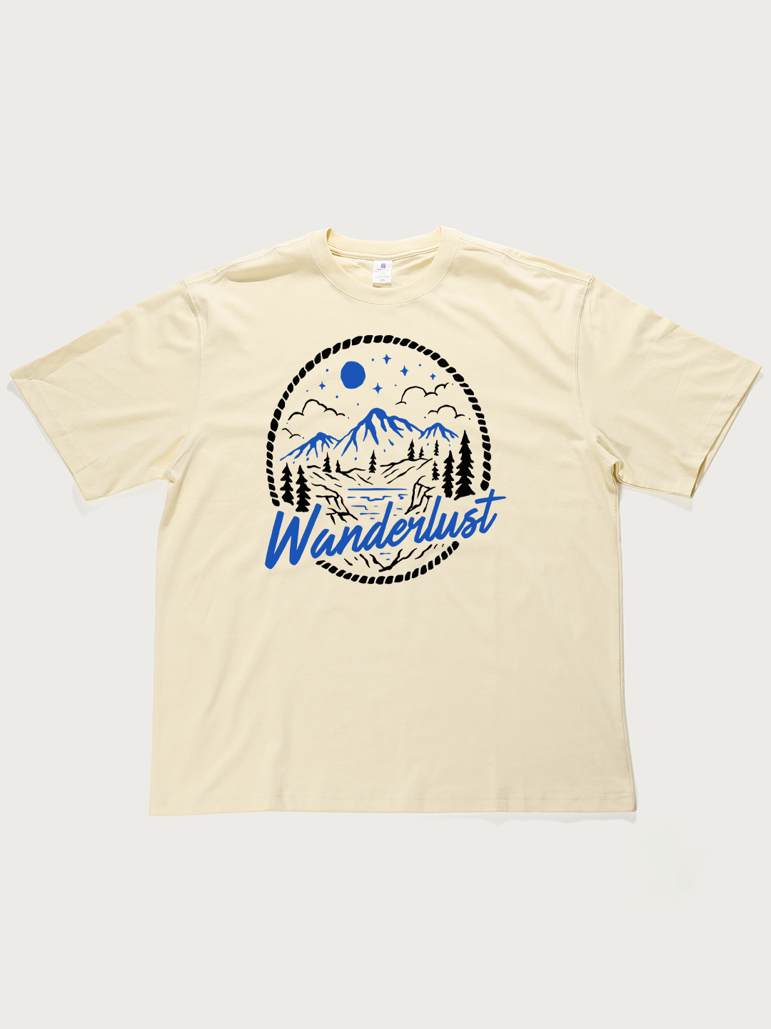 Wanderlust Mountain Night - Unisex Retro Cotton Short Sleeve T-Shirt
