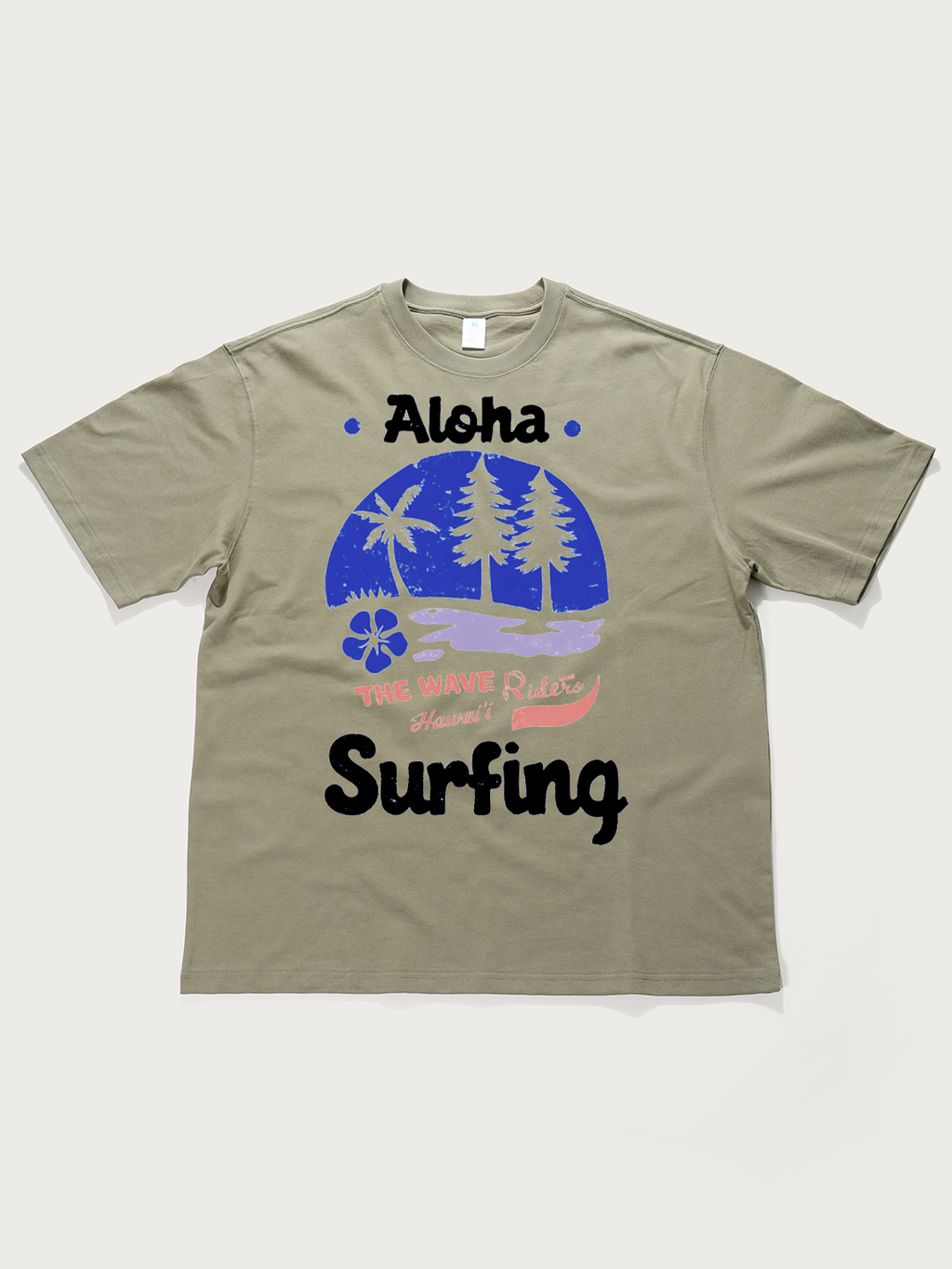 Aloha Hawaii Surfing - Unisex Retro Cotton Short Sleeve T-Shirt